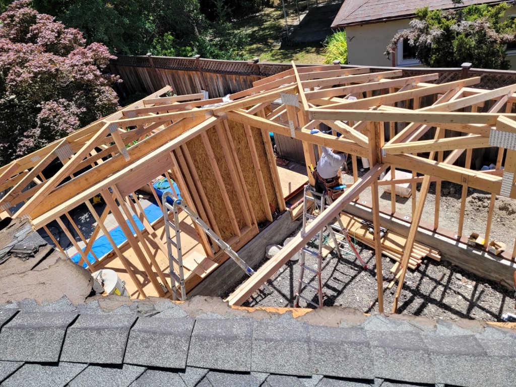 Indian Sunny Builders – roof addition framing